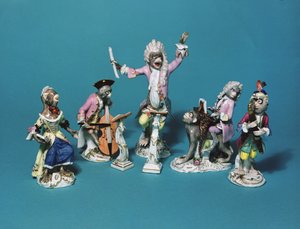 Meissen apenband, ca. 1750